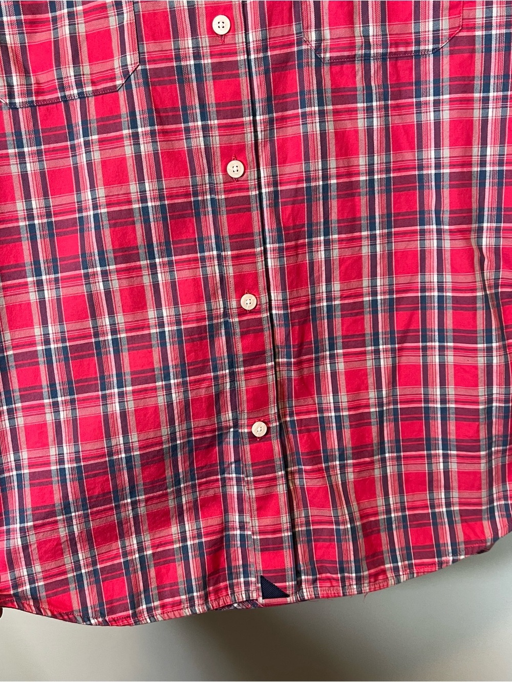 Untuckit Ojai Red Plaid Long Sleeve Button Down Shirt Men’s Large - Picture 7 of 12